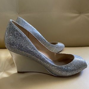 Badgley Mischka Silver wedges